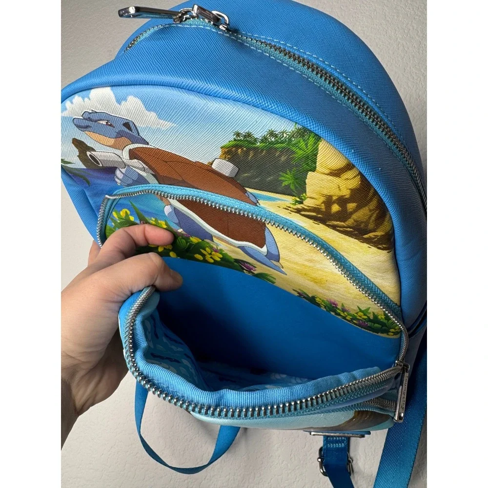 Loungefly Pokemon Squirtle Wartortle Blastoise Evolution Mini‎ Backpack Blue